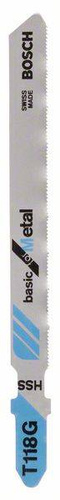Brzeszczot do wyrzynarek, HSS, T 118 GBasic for Metal Bosch 2609256731 - obrazek 1