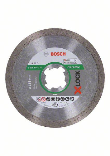 Diamentowa tarcza tnąca Standard for Ceramic z systemem X-LOCK, 115x22,23x1,6x7 Bosch 2608615137 - obrazek 1