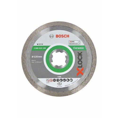 Diamentowa tarcza tnąca do płytek X-LOCK 125x22,23x1,6x7 Bosch 2608615138 - obrazek 1