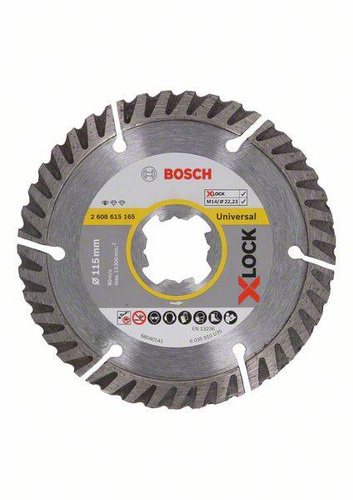 Diamentowa tarcza tnące Standard for Universal X-LOCK 115x22,23x2,0 Bosch 2608615165 - obrazek 1