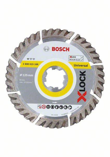 Diamentowa tarcza tnące Standard for Universal X-LOCK 125x22,23x2,0 Bosch 2608615166 - obrazek 1