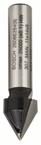 Frez do rowków typu V, 8 mm, D1 11 mm, L 14 mm, G 45 mm, 60° Bosch 2608628406 - obrazek 1