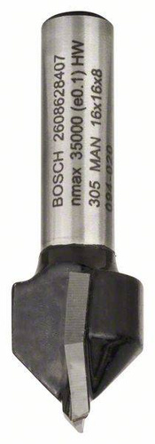 Frez do rowków typu V, 8 mm, D1 16 mm, L 16 mm, G 45 mm, 90° Bosch 2608628407 - obrazek 1