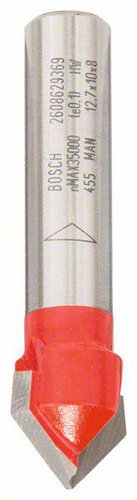 Frez do rowków typu V Expert for Wood, 8 mm, D 12,7 mm, L 10 mm, G 44,5 mm, 90° Bosch 2608629369 - obrazek 1