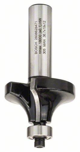 Frez do zaokrągleń, 12 mm, R1 12 mm, L 19 mm, G 70 mm Bosch 2608628471 - obrazek 1