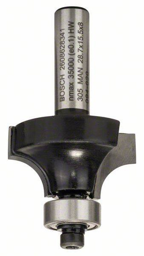 Frez do zaokrągleń, 8 mm, R1 8 mm, L 15,2 mm, G 53 mm Bosch 2608628341 - obrazek 1