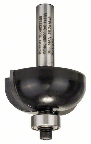 Frez do żłobienia, 8 mm, R1 12 mm, D 36,7 mm, L 16 mm, G 58 mm Bosch 2608628365 - obrazek 1