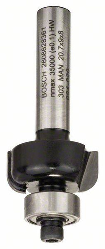 Frez do żłobienia, 8 mm, R1 4 mm, D 20,7 mm, L 9 mm, G 53 mm Bosch 2608628361 - obrazek 1