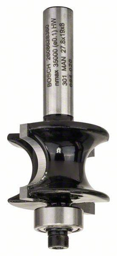 Frez profilowy z prowadnicą, 8 mm, R1 6 mm, L 19 mm, G 63 mm Bosch 2608628360 - obrazek 1
