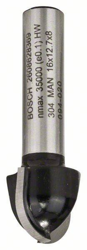 Frez promieniowy wypukły, 8 mm, R1 8 mm, D 16 mm, L 12,4 mm, G 45 mm Bosch 2608628369 - obrazek 1