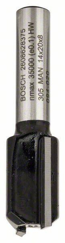 Frez prosty, 8 mm, D1 14 mm, L 19,6 mm, G 51 mm Bosch 2608628375 - obrazek 1