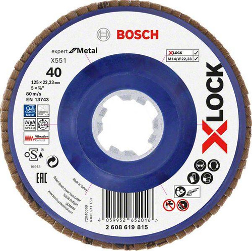 Listkowa tarcza X551 Expert for Metal X-LOCK 125×22,23×40 Bosch 2608619815