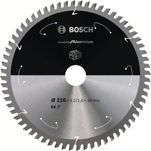 Ostrze do piły tarczowej bezprzewodowej Standard for Aluminium 216 x 2,2 / 1,6 x 30 T64 Bosch 2608837776 - obrazek 1