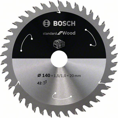 Ostrze do piły tarczowej bezprzewodowej Standard for Wood 140 x 1,5 / 1 x 20 T42 Bosch 2608837672 - obrazek 1