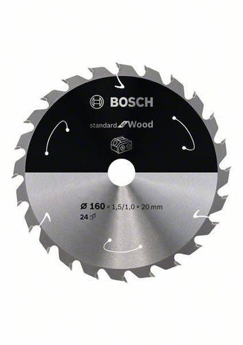 Ostrze do piły tarczowej bezprzewodowej Standard for Wood 160 x 1,5 / 1 x 20 T24 Bosch 2608837676 - obrazek 1