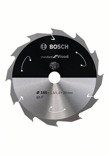 Ostrze do piły tarczowej bezprzewodowej Standard for Wood 165 x 1,5 / 1 x 20 T12 Bosch 2608837684 - obrazek 1