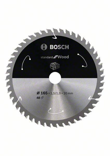 Ostrze do piły tarczowej bezprzewodowej Standard for Wood 165 x 1,5 / 1 x 20 T48 Bosch 2608837687 - obrazek 1