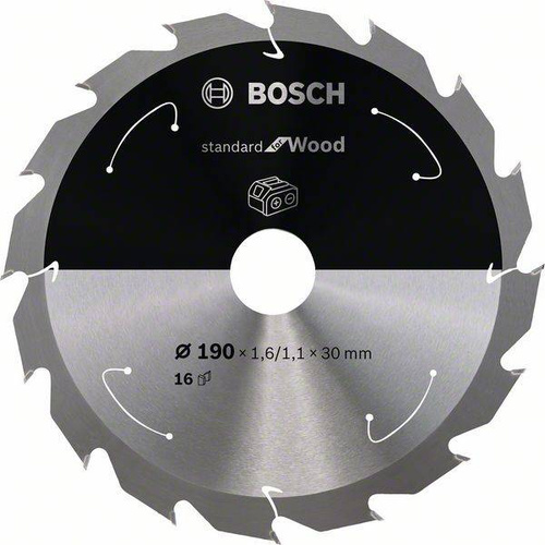 Ostrze do piły tarczowej bezprzewodowej Standard for Wood 190 x 1,6 / 1,1 x 30 T16 Bosch 2608837706 - obrazek 1