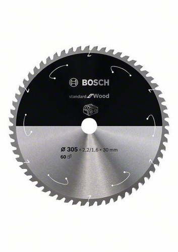 Ostrze do piły tarczowej bezprzewodowej Standard for Wood 305 x 2,2 / 1,6 x 30 T60 Bosch 2608837742 - obrazek 1