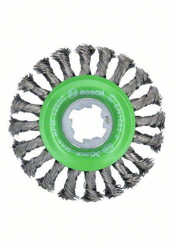 Szczotka tarczowa z drutu 115 pleciona, stal nierdzewna z systemem X-LOCK Bosch 2608620733 - obrazek 1