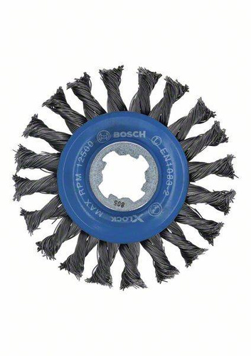 Szczotka tarczowa z drutu plecionego z systemem X-LOCK, 115 stalowa Bosch 2608620731 - obrazek 1