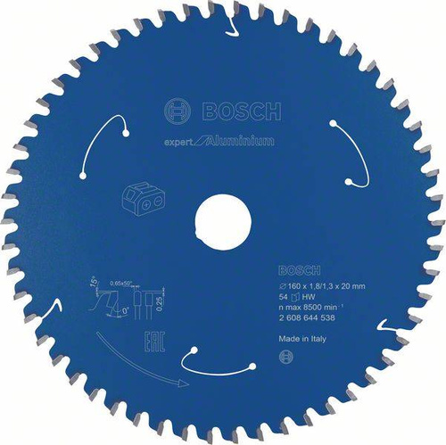 Tarcza Expert for Aluminium do bezprzewodowych pił ręcznych 160x20 Bosch 2608644538 - obrazek 1