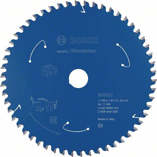 Tarcza Expert for Aluminium do bezprzewodowych pił ręcznych 165x20 Bosch 2608644539 - obrazek 1