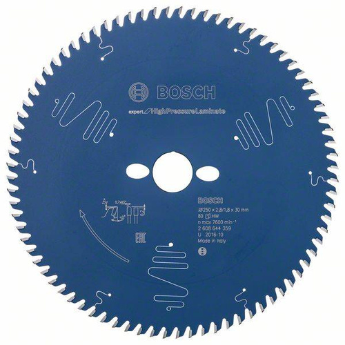 Tarcza Expert for High Pressure Laminate do pił stołowych 250x30 Bosch 2608644359 - obrazek 1
