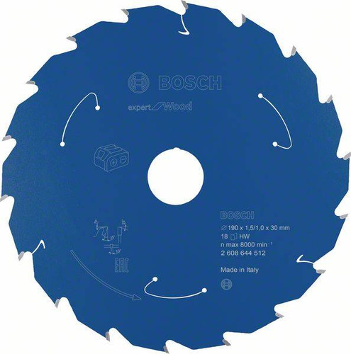 Tarcza Expert for Wood do bezprzewodowych pił ręcznych 190x30 Bosch 2608644512 - obrazek 1