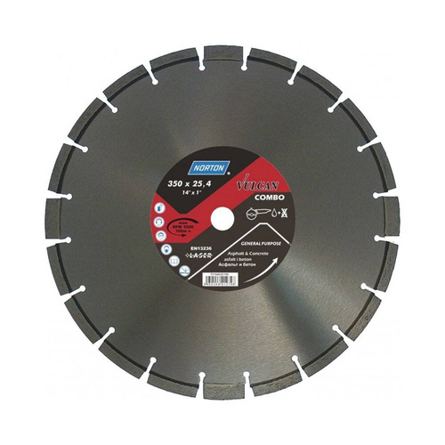 Tarcza do cięcia betonu 350x25,4 Norton Clipper 70184630199 - obrazek 1