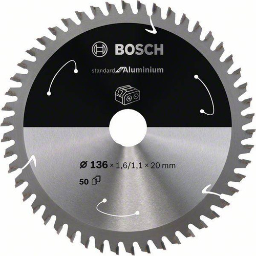 Tarcza do piły tarczowej bezprzewodowej Standard for Aluminium 136 × 1,6 / 1.1 × 20 T50 Bosch 2608837754 - obrazek 1