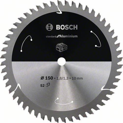Tarcza do piły tarczowej bezprzewodowej Standard for Aluminium 150 × 1,8/1,3 × 10 T52 Bosch 2608837762 - obrazek 1