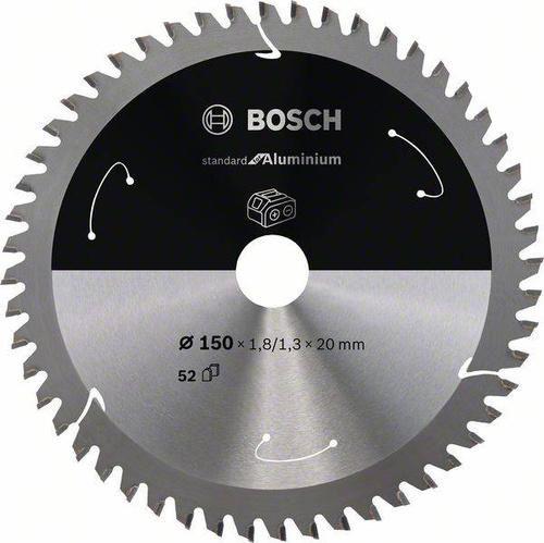 Tarcza do piły tarczowej bezprzewodowej Standard for Aluminium 150 × 1,8 / 1,3 × 20 T52 Bosch 2608837756 - obrazek 1