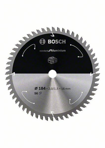 Tarcza do piły tarczowej bezprzewodowej Standard for Aluminium 184 × 2 / 1,5 × 16 T56 Bosch 2608837766 - obrazek 1