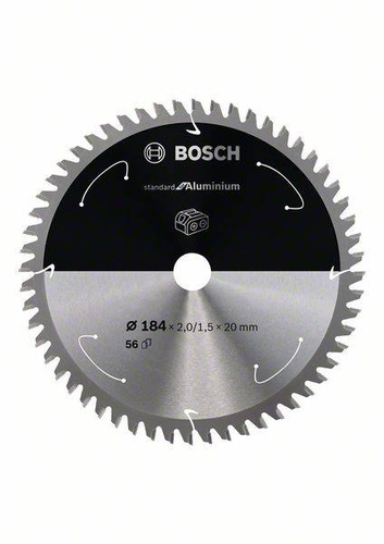 Tarcza do piły tarczowej bezprzewodowej Standard for Aluminium 184 × 2 / 1,5 × 20 T56 Bosch 2608837768 - obrazek 1