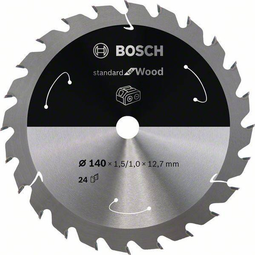 Tarcza do piły tarczowej bezprzewodowej Standard for Wood 140 × 1,5 / 1 × 12,7 T24 Bosch 2608837670 - obrazek 1
