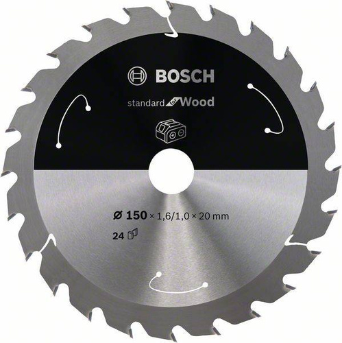 Tarcza do piły tarczowej bezprzewodowej Standard for Wood 150 × 1,6 / 1 × 20 T24 Bosch 2608837674 - obrazek 1