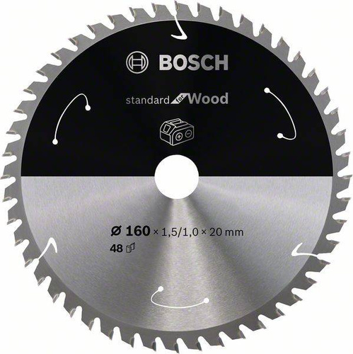 Tarcza do piły tarczowej bezprzewodowej Standard for Wood 160 × 1,5 / 1 × 20 T48 Bosch 2608837678 - obrazek 1