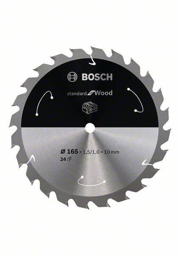 Tarcza do piły tarczowej bezprzewodowej Standard for Wood 165 × 1,5 / 1 × 10 T24 Bosch 2608837679 - obrazek 1