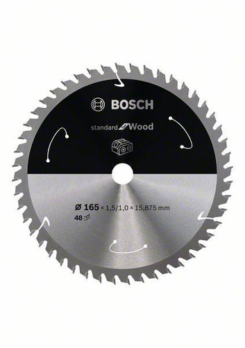 Tarcza do piły tarczowej bezprzewodowej Standard for Wood 165 × 1,5 / 1 × 15,875 T48 Bosch 2608837683 - obrazek 1