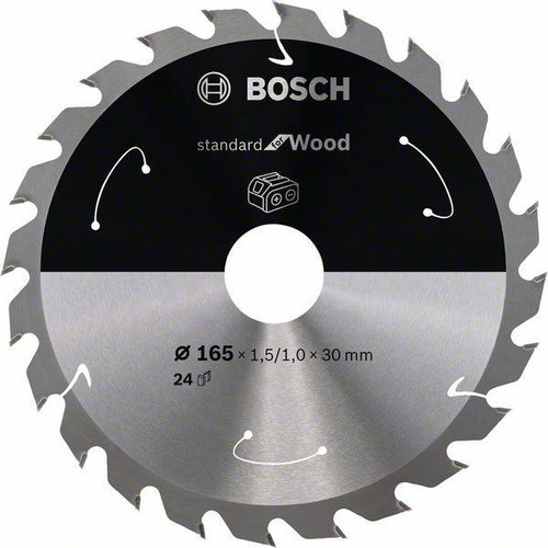 Tarcza do piły tarczowej bezprzewodowej Standard for Wood 165 × 1,5 / 1 × 30 T24 Bosch 2608837688 - obrazek 1