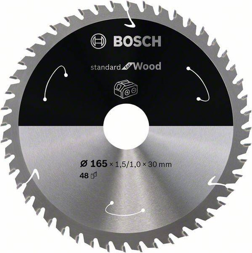 Tarcza do piły tarczowej bezprzewodowej Standard for Wood 165 × 1,5 / 1 × 30 T48 Bosch 2608837689 - obrazek 1