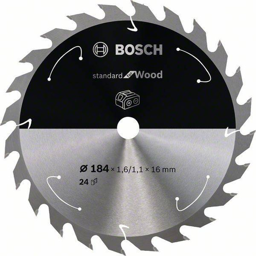 Tarcza do piły tarczowej bezprzewodowej Standard for Wood 184 × 1,6/1,1 × 16 T24 Bosch 2608837698 - obrazek 1