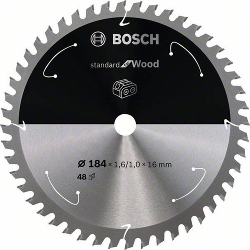 Tarcza do piły tarczowej bezprzewodowej Standard for Wood 184 × 1,6 / 1 × 16 T48 Bosch 2608837701 - obrazek 1
