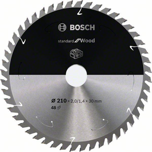 Tarcza do piły tarczowej bezprzewodowej Standard for Wood 210 × 1,7 / 1,2 × 30 T48 Bosch 2608837714 - obrazek 1