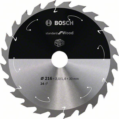 Tarcza do piły tarczowej bezprzewodowej Standard for Wood 216 × 1,7 / 1,2 × 30 T24 Bosch 2608837724 - obrazek 1