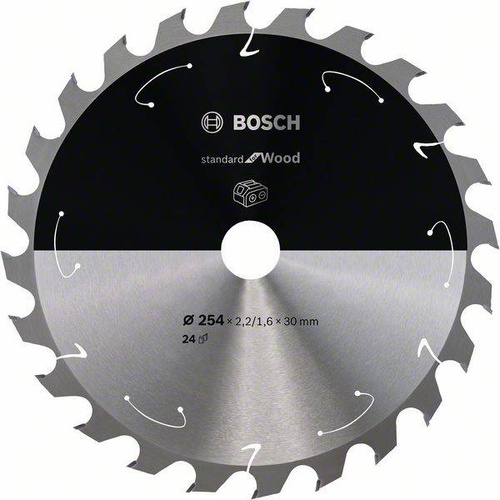 Tarcza do piły tarczowej bezprzewodowej Standard for Wood 254 × 2,2 / 1,6 × 30 T24 Bosch 2608837733 - obrazek 1