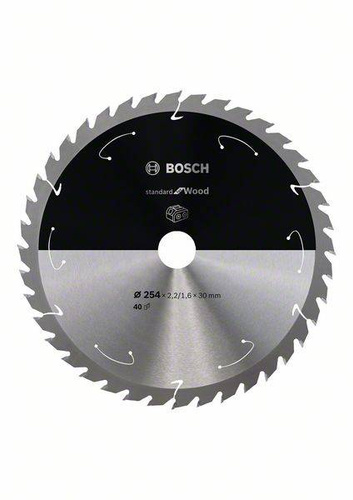 Tarcza do piły tarczowej bezprzewodowej Standard for Wood 254 × 2,2 / 1,6 × 30 T40 Bosch 2608837734 - obrazek 1