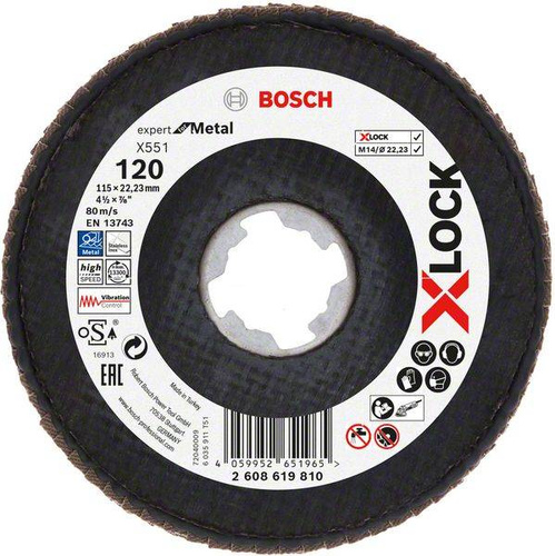 Tarcza listkowa X551 Expert for Metal X-LOCK 115x22,23x120 Bosch 2608619810 - obrazek 1
