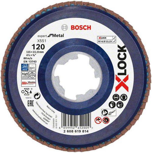 Tarcza listkowa X551 Expert for Metal X-LOCK 115x22,23x120 Bosch 2608619814 - obrazek 1